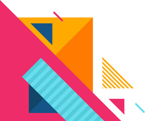 Colorfull Geometric Corner with Triangel