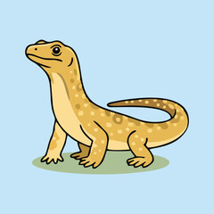 Cute Goanna - Endemic Wildlife of Australia | Flat Vector Illustration