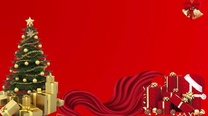 christmas background with christmas tree - Powered by Adobe