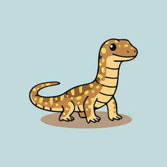 Australian endemic animals - Perentie Lizard vector illustration