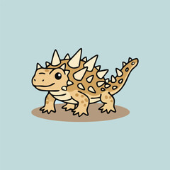 Cute Thorny Devil - Endemic Wildlife of Australia | Flat Vector Illustration