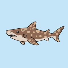 Cute Wobbegong - Endemic Wildlife of Australia | Flat Vector Illustration