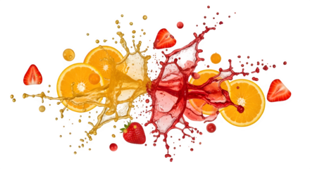 Vibrant Mixed Berry & Citrus Juice Splash - Refreshing Fruit Blend, Sweet & Tart Flavor, Healthy Drink