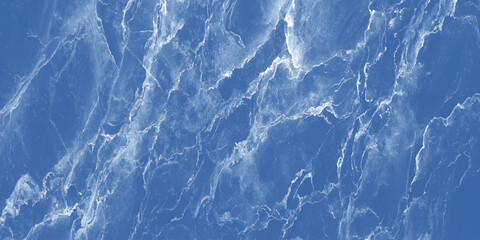 Blue Marble Pattern with Fluid Abstract Texture, Luxury Natural Stone Surface, Oceanic Veins, Modern Minimal Aesthetic for Interior Decor.