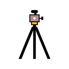 camera tripod vector art