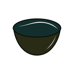 chalk bowl vector art
