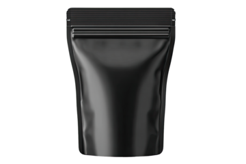 Black, matte, zippered pouch