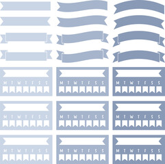 Blue Productivity Digital, Planner stickers, Journal Stickers, Memo notes activity and scrapbook stickers.