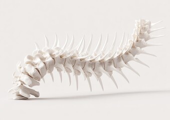 Obraz premium 3D model of a human spine, curved