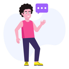 Expressing an Opinion   PNG file on transparent background.