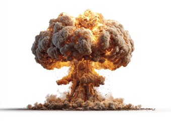 Massive nuclear explosion, mushroom cloud