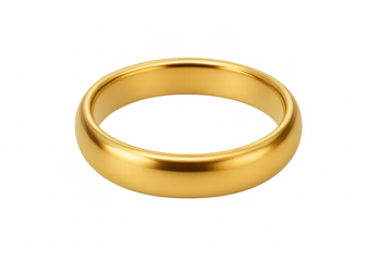 Gold wedding band representing marriage commitment and love
