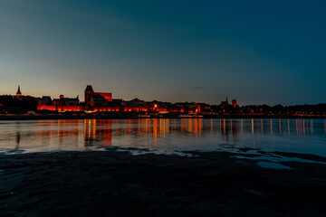 Night City View Torun Poland