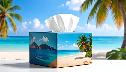 Obraz premium tropical beach with palm trees