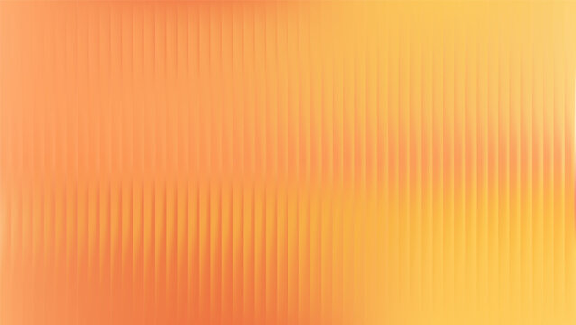 Orange glass reflection pattern. Aberration gradient effect for wall texture background. 3d ribbed emboss design. Plastic stripe panel for fashion bg. Corrugated and fluted blurry premium paper.