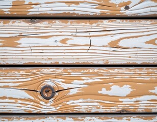 Rustic Weathered Wooden Planks with Flaking Paint