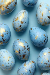 Light blue eggs speckled with gold