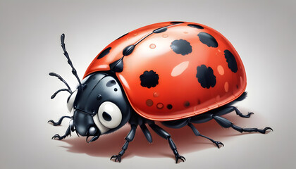 ladybug on a white background