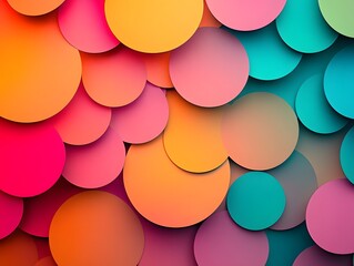 Abstract Colorful Overlapping Circles Background Texture