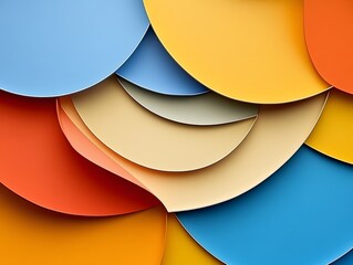 Abstract Colorful Overlapping Circles Pattern Design Background