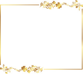 frame with leaves gold border Golden Border Warm Color Frame	