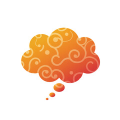 Flat Design Thought Bubble Icon