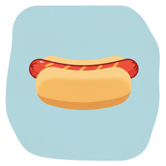 Minimalist Flat Design Hotdog Icon