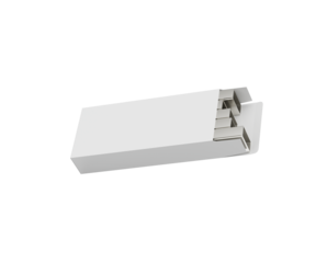 New box of office staples for business, school, and home organization 3d illustration