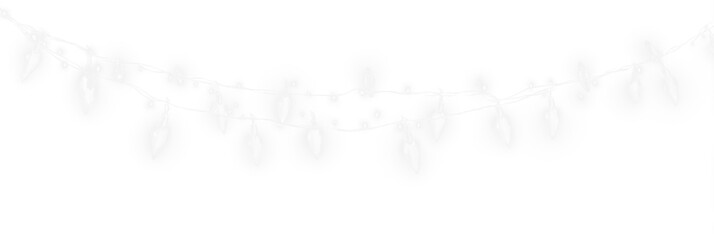 Shiny garland PNG with gold glow and festive sparkle