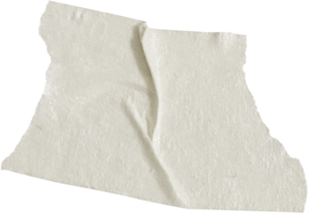 Scotch tape. Sticky paper, adhesive white and yellow pieces of stickers, strip label torn, old ripped stick. Masking stripes different length. grey adhesive tape on white background