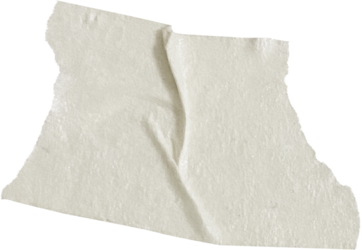 Scotch tape. Sticky paper, adhesive white and yellow pieces of stickers, strip label torn, old ripped stick. Masking stripes different length. grey adhesive tape on white background