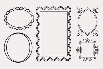 Vintage Ornate Frame Set with Floral Decorative Elements