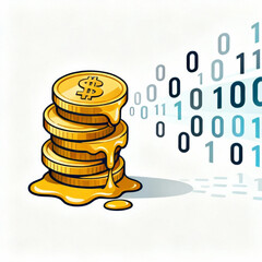 coins_melting_binary_code