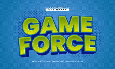 game force editable text effect