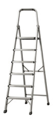 Adjustable aluminum step ladder, perfect for painting walls in a cottage.