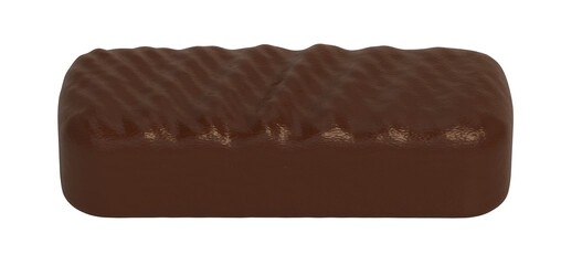 Chocolate bar isolated on transparent background. 3D illustration