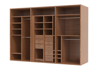 Wardrobe isolated on transparent background. 3D illustration