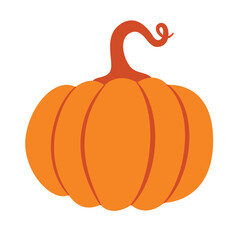 Pumpkin vector illustration, autumn pumpkin for Halloween or Thanksgiving