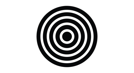 Concentric circles pattern abstract graphic design element for modern visual projects silhouette