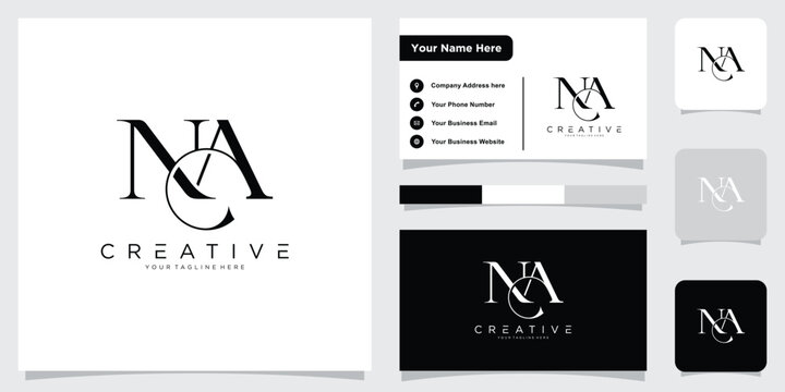 Initial NA or AN luxury logo template vector illustration