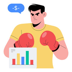 Market War PNG file on transparent background.