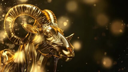 Abstract composition with concept of Capricorn zodiac sign symbol