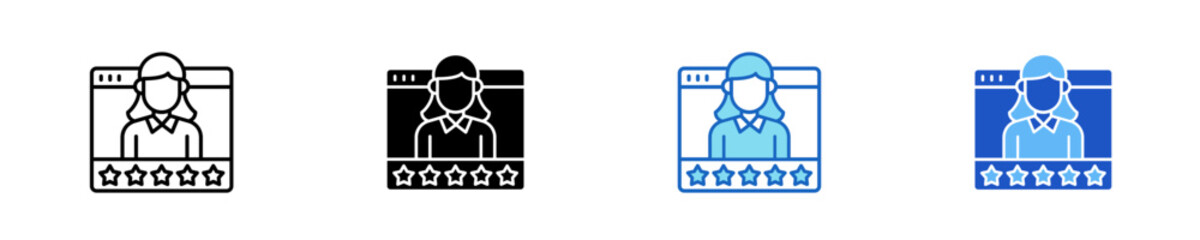 Write Review  Icon Set Multiple Style Collection