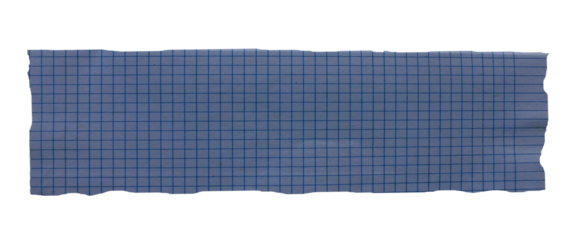 White checkered paper with torn edges, isolated on transparent background, perfect for use in graphic design, mockups or collages, minimal and realistic style.