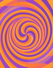 Obraz premium Vibrant spiral design in orange and purple shades.