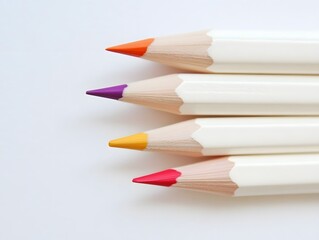 Obraz premium Vibrant Colored Pencils Close Up Shot