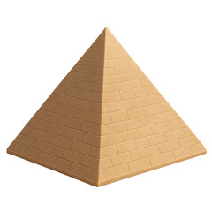 A pyramid structure made of sandstone bricks.