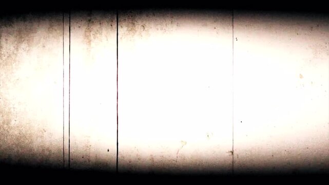 Old film light leaks texture with scratches, noise, iridescent stripes. Rainbow lens flare effect, camera film filter with bokeh, dust, grain. Distressed retro movie, photo burn effect. 