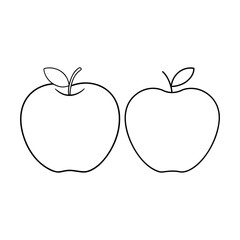 apple on a white background