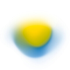 Dynamic Yellow Blue Gradient Abstract Shape